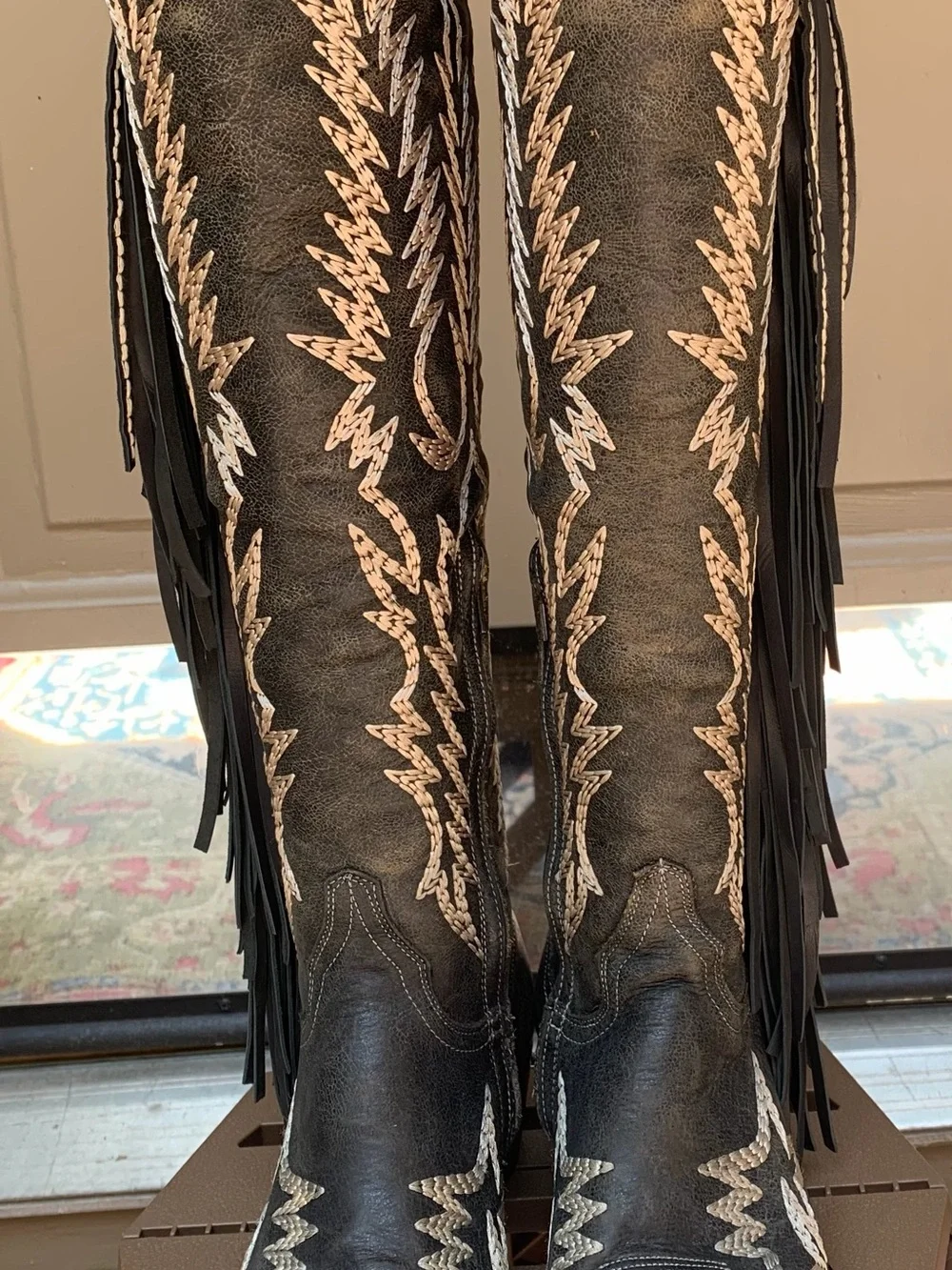 Old Gringo Tall Mayra Boots with  Fringe and Embroidery - Picture 5 of 10